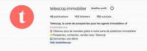 biographie instagram compte telescop