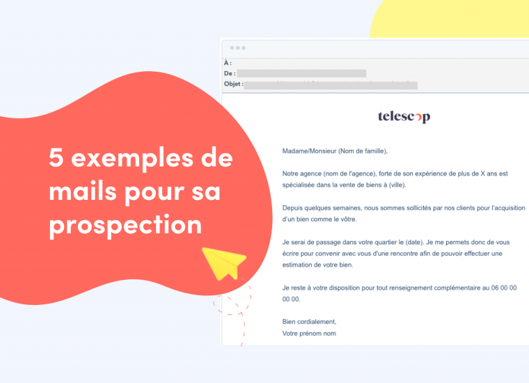 Exemple mail prospection immobilière